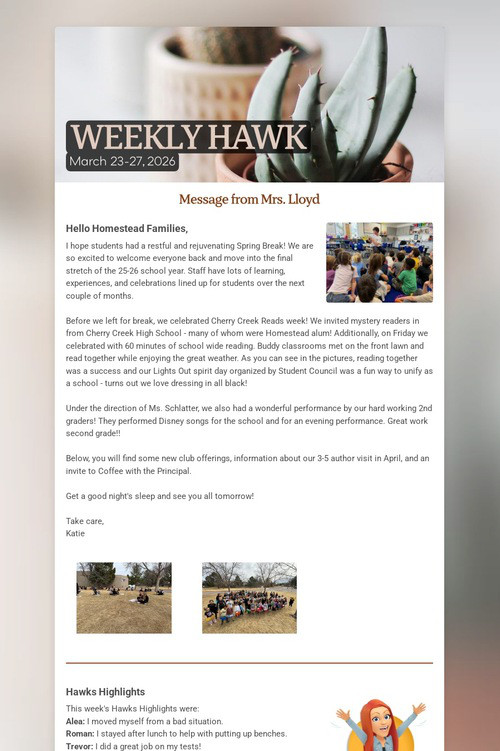 WEEKLY HAWK