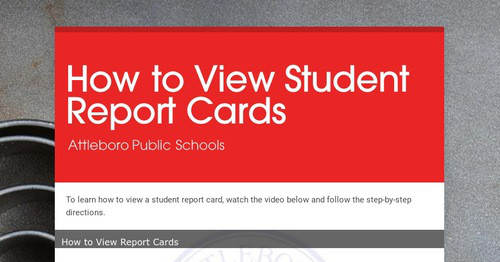 How to View Student Report Cards