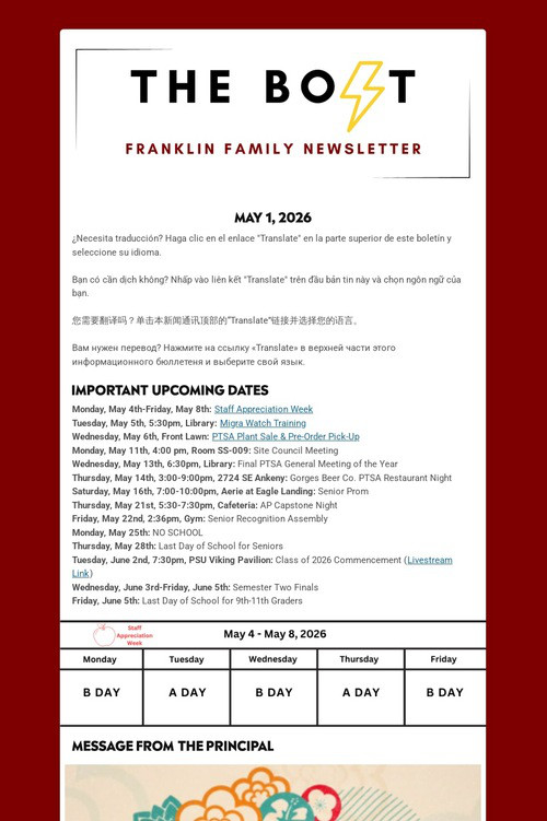 Weekly Family Newsletter