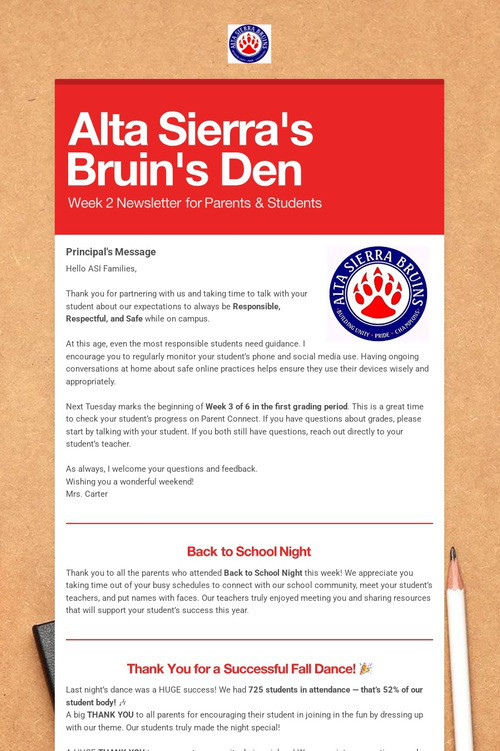 Alta Sierra's Bruin's Den
