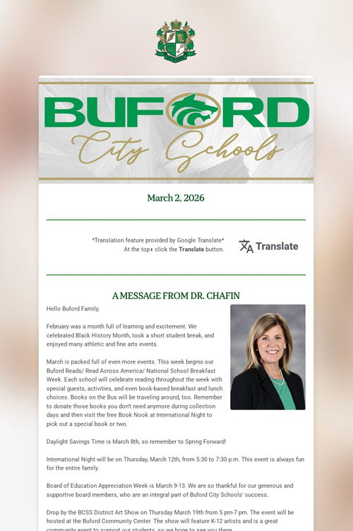 BCSS District Newsletter March 2026