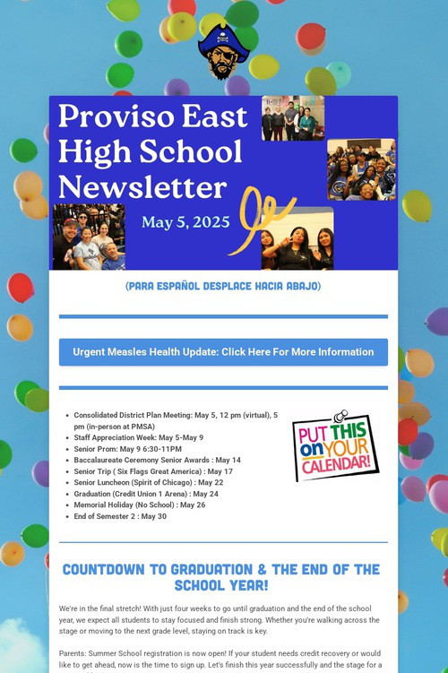 Proviso East Newsletter