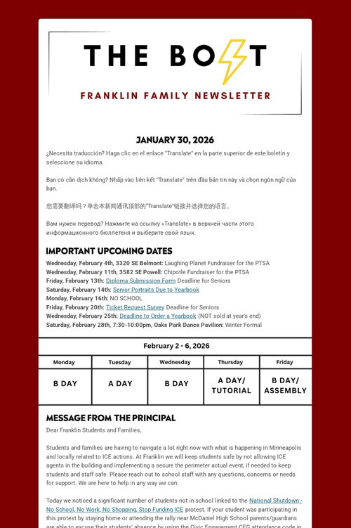 Weekly Family Newsletter