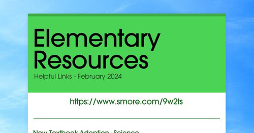 Elementary Resources