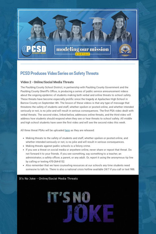 PCSD School News