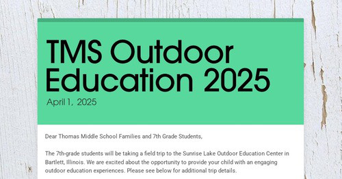 TMS Outdoor Education 2025
