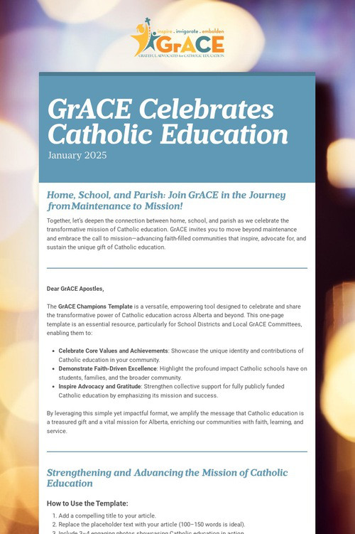 GrACE Celebrates Catholic Education