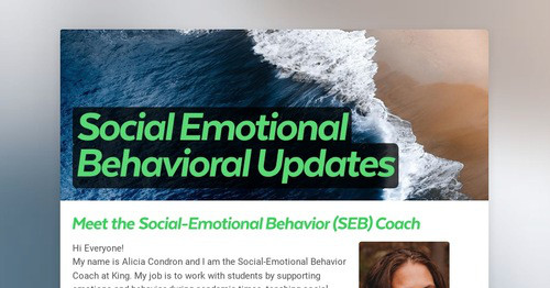 Social Emotional Behavioral Updates