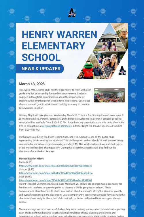 Warren School Weekly Update