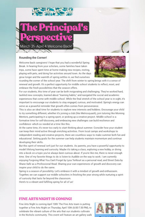 The Principal's Perspective