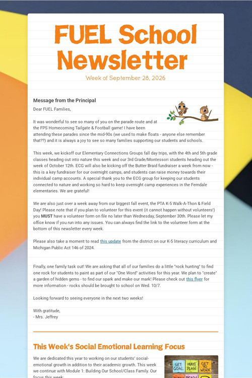 FUEL School Newsletter