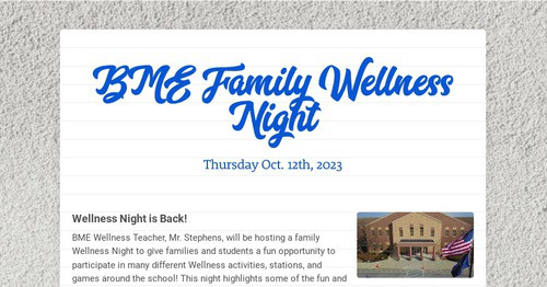 BME Family Wellness Night