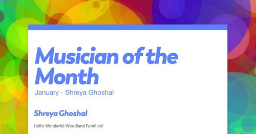 Musician of the Month