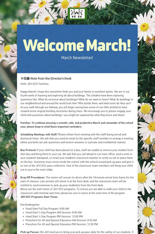Welcome March!