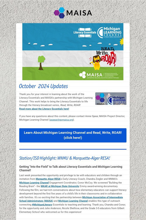 Michigan Learning Channel Update