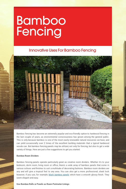 Bamboo Fencing