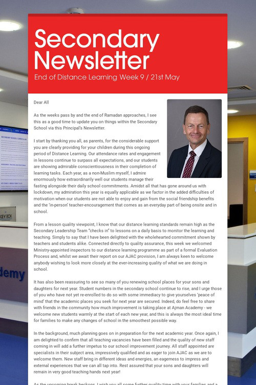 Secondary Newsletter