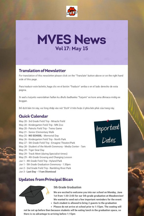 MVES News