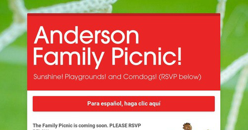 Anderson Family Picnic!
