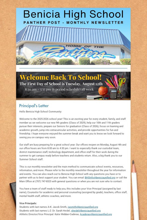 Benicia High School Panther Post