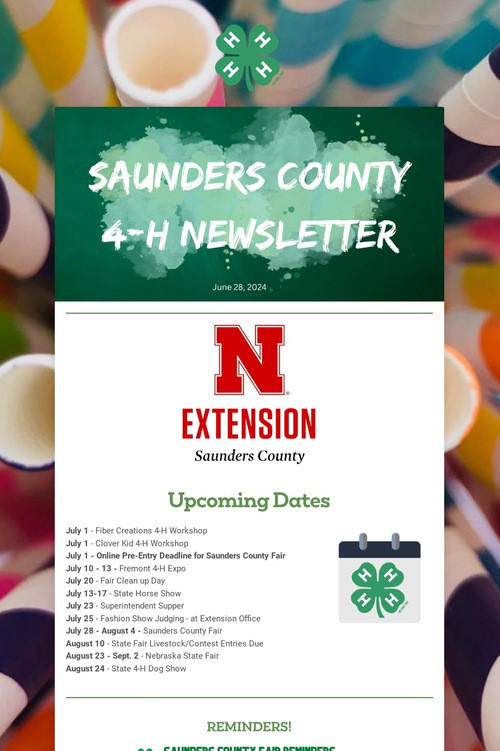 Saunders County 4-H Update