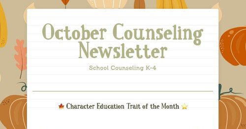 October Counseling Newsletter