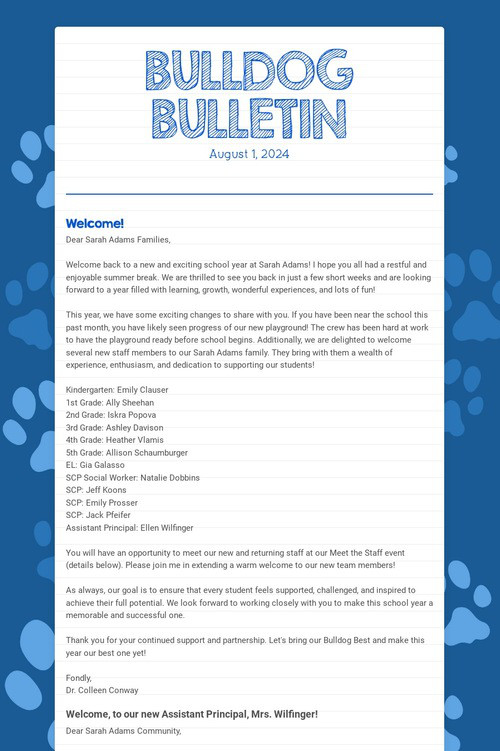 BULLDOG BULLETIN