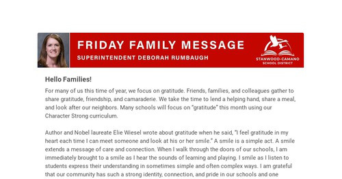 Friday Family Message