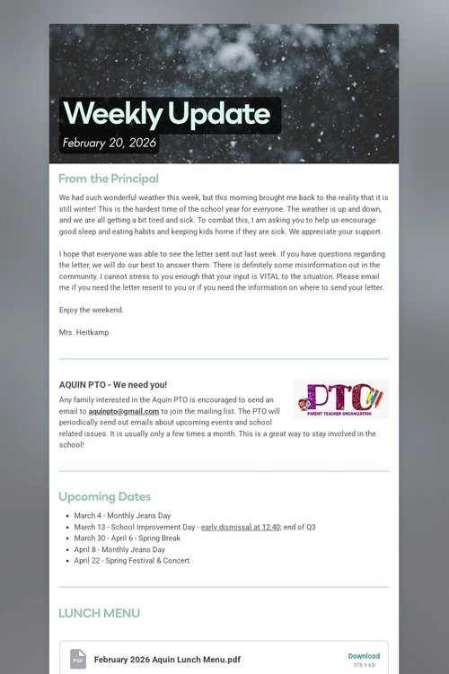 Weekly Update