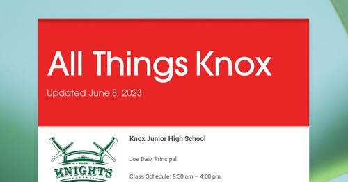 All Things Knox