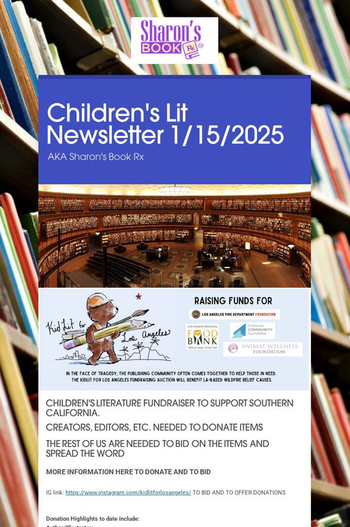 Children's Lit Newsletter 1/15/2025