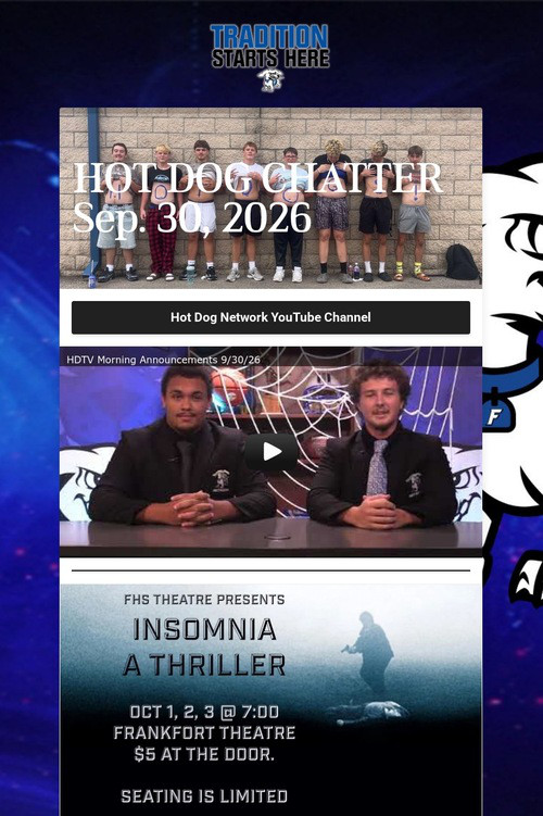 HOT DOG CHATTER Sep. 30, 2026
