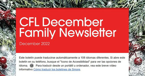 CFL December Family Newsletter