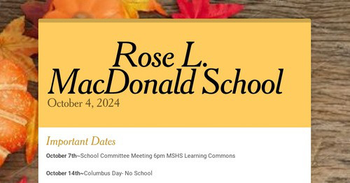 Rose L. MacDonald School