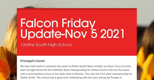 Falcon Friday Update-Nov 5 2021