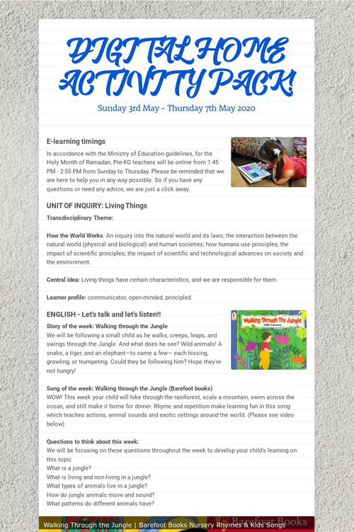 DIGITAL HOME ACTIVITY PACK!