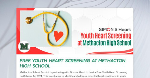 Free Youth Heart Screening