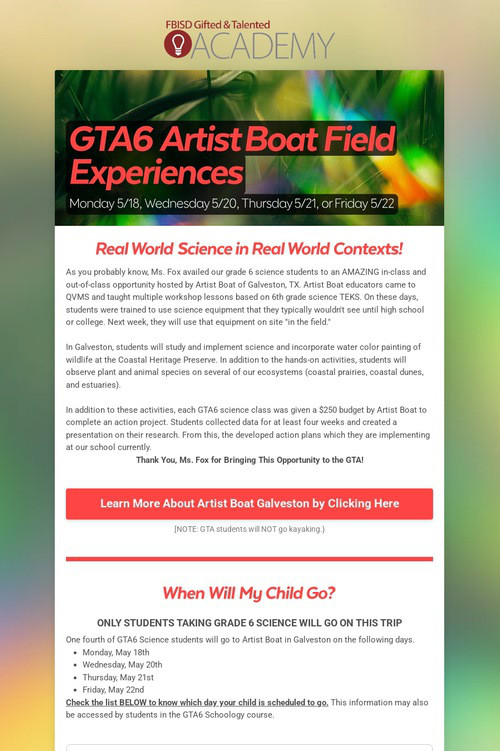 GTA6 Artist Boat Field Experiences