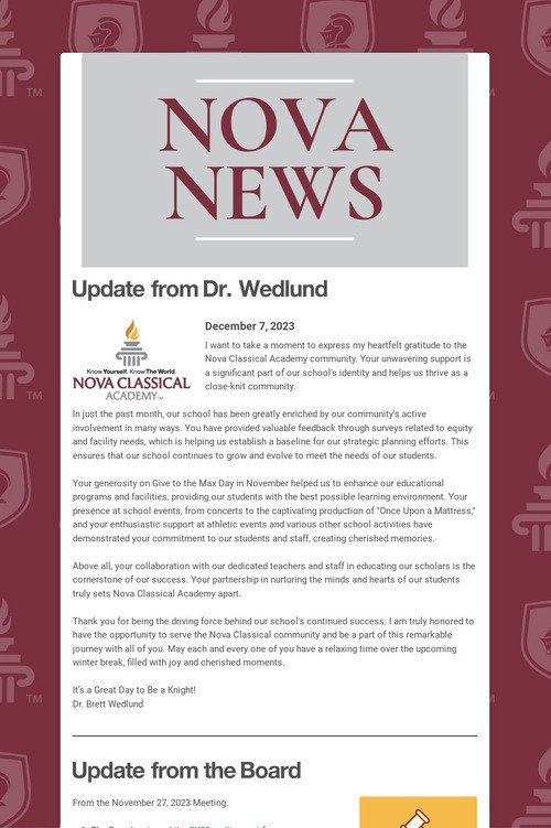 NOVA NEWS - December 2023