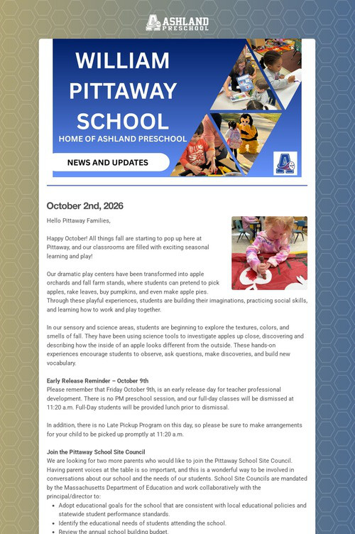Ashland Preschool Update
