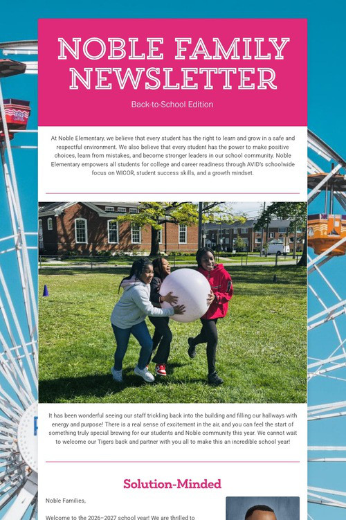 Noble Family Newsletter
