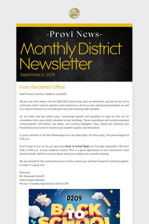 Monthly District Newsletter