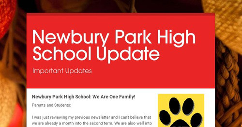 Newbury Park High School Update | Smore Newsletters for Business