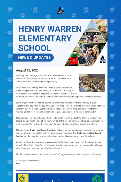 Warren School Weekly Update