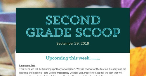 Second Grade Scoop | Smore Newsletters for Education