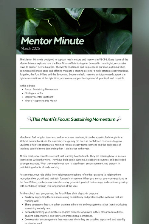 Mentor Minute