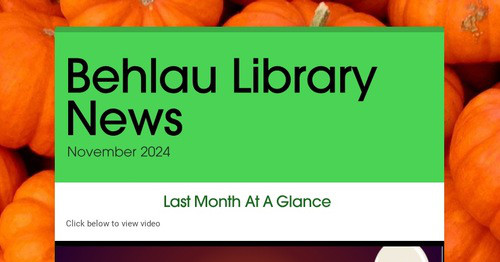 Behlau Library News