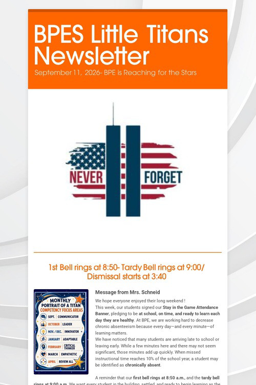 BPES Little Titans Newsletter