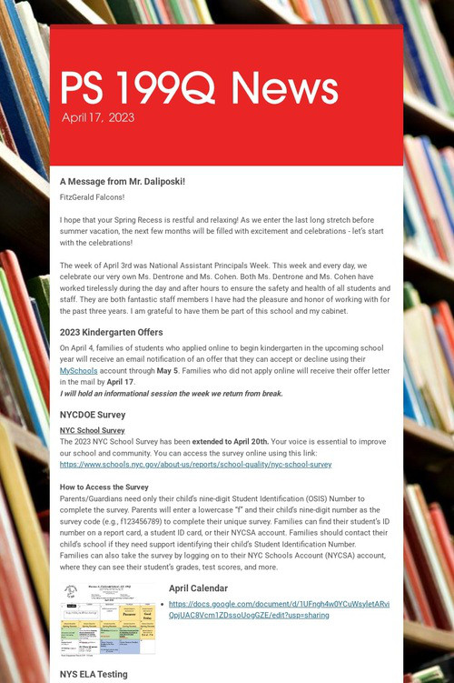 PS 199Q News