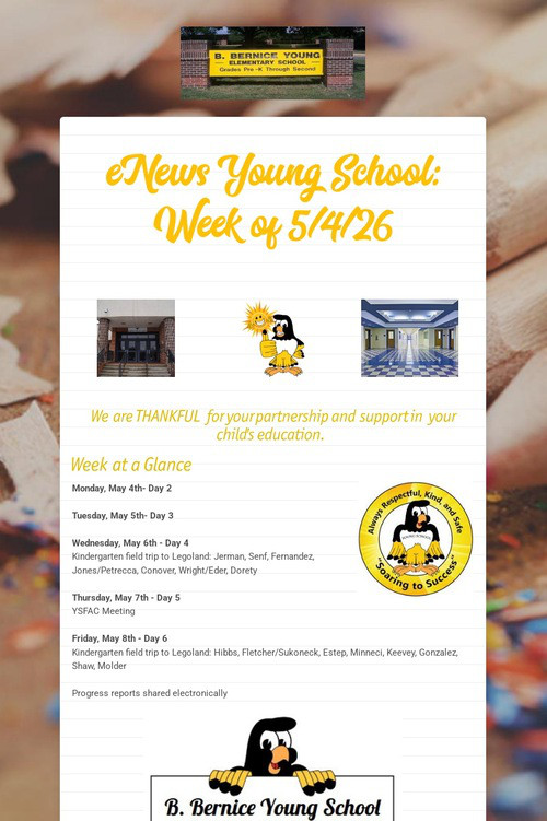 eNews Young School: Week of 5/4/26